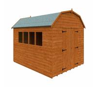 Buttercup Farm 10 X 8 Feet Barn 12mm Shed - Solid Wood/softwood/pine - L295 X W235 X H261.3 Cm - Burnt Orange