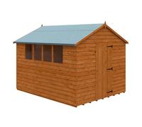 Buttercup Farm 10 X 8 Feet Budget Apex 9mm Shed - Solid Wood/softwood/pine - L295 X W235 X H231.9 Cm - Burnt Orange