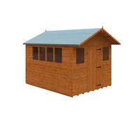 Buttercup Farm 10 X 8 Feet Cabin 12mm Shed - Solid Wood/softwood/pine - L295 X W235 X H243.7 Cm - Burnt Orange