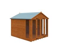 Buttercup Farm 10 X 8 Feet Contemporary Summerhouse 12mm Shed - Solid Wood/softwood/pine - L295 X W235 X H243.7 Cm - Burnt Orange