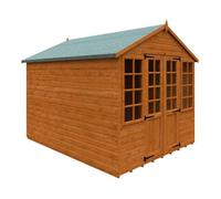 Buttercup Farm 10 X 8 Feet Summerhouse 12mm Shed - Solid Wood/softwood/pine - L295 X W235 X H243.7 Cm - Burnt Orange