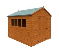 Buttercup Farm 10 X 8 Feet Workshop 12mm Shed - Solid Wood/softwood/pine - L295 X W235 X H254.5 Cm - Burnt Orange