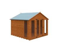 Buttercup Farm 10X10 Contemporary Summerhouse 12mm Shed - L295 X W295 X H257.7 Cm - Solid Wood/softwood/pine - Burnt Orange
