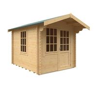 Buttercup Farm 10X8 The Carrington 28mm Cabin - L295 X W235 X H251.3 Cm - Solid Wood/softwood/pine - Natural