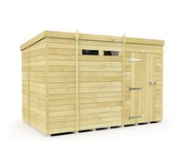 Buttercup Farm 11 X 6 Feet Pent Security Shed - Single Door - Wood - L178 X W329 X H201 Cm