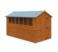 Buttercup Farm 12 X 6 Feet Budget Apex 9mm Shed - Solid Wood/softwood/pine - L355 X W175 X H217.9 Cm - Burnt Orange