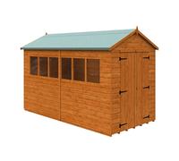 Buttercup Farm 12 X 6 Feet Xl Workshop 12mm Shed - Solid Wood/softwood/pine - L355 X W175 X H240.5 Cm - Burnt Orange