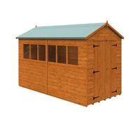 Buttercup Farm 12 X 6 Feet Xl Workshop 12mm Shed - Solid Wood/softwood/pine - L355 X W175 X H240.5 Cm - Burnt Orange