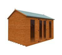 Buttercup Farm 12 X 8 Feet Full Pane Workman Apex 12mm Shed - Solid Wood/softwood/pine - L355 X W235 X H254.5 Cm - Burnt Orange