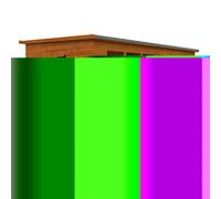 Buttercup Farm 12 X 8 Feet Lean-To Pent 12mm Shed - Solid Wood/softwood/pine - L355 X W235 X H204.1 Cm - Burnt Orange