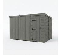 Buttercup Farm 12ft x 10ft Composite Pent Garden Shed Single Door No Windows in Grey Buttercup Farm Grey