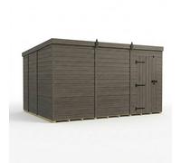 Buttercup Farm 12ft x 9ft Composite Pent Garden Shed Single Door No Windows in Grey Buttercup Farm Grey