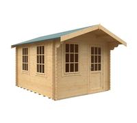 Buttercup Farm 12X10 The Carrington 28mm Cabin - L355 X W295 X H261.6 Cm - Solid Wood/softwood/pine - Natural