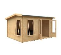 Buttercup Farm 12X10 The Longleat 28mm Cabin - L355 X W295 X H247 Cm - Solid Wood/softwood/pine - Natural