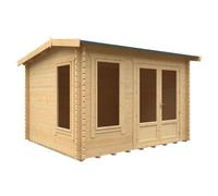 Buttercup Farm 12X10W The Longleat Plus 44mm Cabin - L355 X W295 X H247 Cm - Solid Wood/softwood/pine - Natural