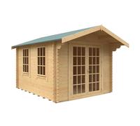 Buttercup Farm 12X10W The Lotherton Plus 44mm Cabin - L355 X W295 X H261.6 Cm - Solid Wood/softwood/pine - Natural