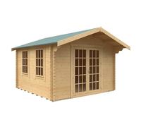 Buttercup Farm 12X12W The Lotherton Plus 44mm Cabin - L355 X W355 X H271.9 Cm - Solid Wood/softwood/pine - Natural