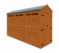 Buttercup Farm 12x4 Flex Apex Security Double Door 12mm Flex - L353.8xW115xH219.2 cm in Burnt Orange Buttercup Farm Burnt Orange