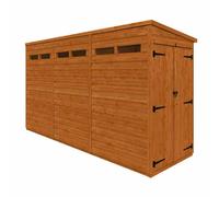 Buttercup Farm 12x4 Flex Pent Security Doubel Door 12mm Flex - L353.8xW115xH203 cm in Burnt Orange Buttercup Farm Burnt Orange