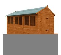 Buttercup Farm 12X6 Flex Apex 12mm Flex - L353.8 X W175 X H213.5 Cm - Solid Wood/softwood/pine - Burnt Orange