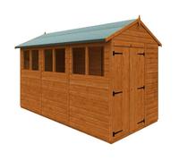 Buttercup Farm 12X6 Flex Apex Double Door 12mm Flex - L353.8 X W175 X H213.5 Cm - Solid Wood/softwood/pine - Burnt Orange