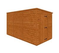 Buttercup Farm 12X6 Flex Pent Windowless 12mm Flex - L353.8 X W175 X H203 Cm - Solid Wood/softwood/pine - Burnt Orange