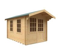 Buttercup Farm 12X8 The Carrington 28mm Cabin - L355 X W235 X H251.3 Cm - Solid Wood/softwood/pine - Natural