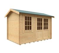 Buttercup Farm 12X8W The Henley Plus 44mm Cabin - L355 X W235 X H262.3 Cm - Solid Wood/softwood/pine - Natural
