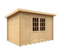 Buttercup Farm 12X8W The Kingsley Plus 44mm Cabin - L355 X W235 X H232.8 Cm - Solid Wood/softwood/pine - Natural