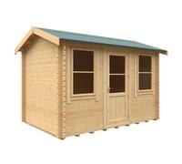 Buttercup Farm 12X8W The Skipton Plus 44mm Cabin - L355 X W235 X H262.3 Cm - Solid Wood/softwood/pine - Natural