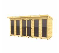 Buttercup Farm 14Ft X 6Ft Pent Summer House (Full Height Window) - Wood - L178 X W417 X H201 Cm