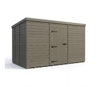 Buttercup Farm 14ft x 9ft Composite Pent Garden Shed Single Door No Windows in Grey Buttercup Farm Grey