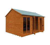 Buttercup Farm 14X10 Full Pane Workman Apex 12mm Shed - L415 X W295 X H268.5 Cm - Solid Wood/softwood/pine - Burnt Orange