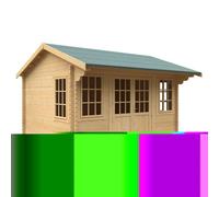 Buttercup Farm 14X12 The Dalton 44mm Cabin - L415 X W355 X H293.2 Cm - Solid Wood/softwood/pine - Natural