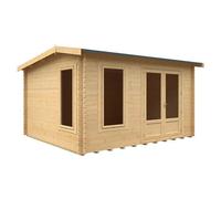 Buttercup Farm 14X12 The Longleat 28mm Cabin - L415 X W355 X H247 Cm - Solid Wood/softwood/pine - Natural
