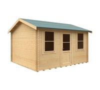 Buttercup Farm 14X12 The Skipton 28mm Cabin - L415 X W355 X H282.9 Cm - Solid Wood/softwood/pine - Natural
