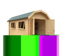 Buttercup Farm 14X8W The Alford Barn Plus 44mm Cabin - L415 X W235 X H277.6 Cm - Solid Wood/softwood/pine - Natural