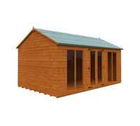 Buttercup Farm 16 X 10 Feet Full Pane Workman Apex 12mm Shed - Solid Wood/softwood/pine - L475 X W295 X H268.5 Cm - Burnt Orange