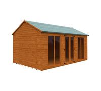 Buttercup Farm 16 X 10 Feet Full Pane Workman Apex 12mm Shed - Solid Wood/softwood/pine - L475 X W295 X H268.5 Cm - Burnt Orange