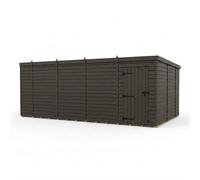 Buttercup Farm 18ft x 10ft Composite Pent Garden Shed Single Door No Windows in Grey Buttercup Farm Grey