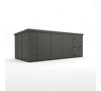 Buttercup Farm 18ft x 9ft Composite Pent Garden Shed Single Door No Windows in Grey Buttercup Farm Grey
