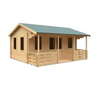 Buttercup Farm 18X16 The Addlington 44mm Cabin - L535 X W475 X H303.6 Cm - Solid Wood/softwood/pine - Natural