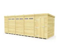 Buttercup Farm 19 X 6 Feet Pent Security Shed - Single Door - Wood - L178 X W560 X H201 Cm