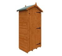 Buttercup Farm 2 X 3 Feet Tool Tower 12mm Shed - Solid Wood/softwood/pine - L55 X W85 X H196.9 Cm - Burnt Orange