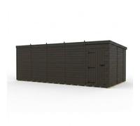 Buttercup Farm 20ft x 10ft Composite Pent Garden Shed Single Door No Windows in Grey Buttercup Farm Grey