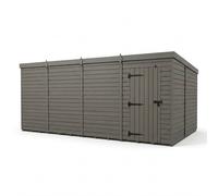 Buttercup Farm 20ft x 9ft Composite Pent Garden Shed Single Door No Windows in Grey Buttercup Farm Grey
