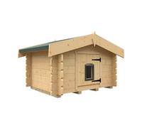 Buttercup Farm 28mm Cat Cabin - L109.6 X W139.6 X H94 Cm - Solid Wood/softwood/pine - Natural