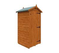 Buttercup Farm 3 X 3 Feet Tool Tower 12mm Shed - Solid Wood/softwood/pine - L85 X W85 X H196.9 Cm - Burnt Orange