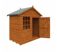 Buttercup Farm 3 X 5 Feet Den 12mm Shed - Solid Wood/softwood/pine - L85 X W145 X H165.4 Cm - Burnt Orange
