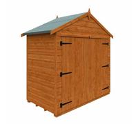 Buttercup Farm 3X6 Flex Apex Bike Shed 12mm Flex - L98.8 X W175 X H195.3 Cm - Solid Wood/softwood/pine - Burnt Orange